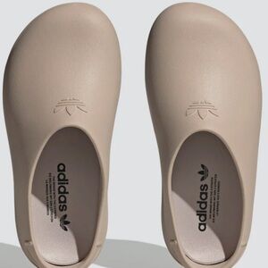 adidas Beige Slip-On Mules